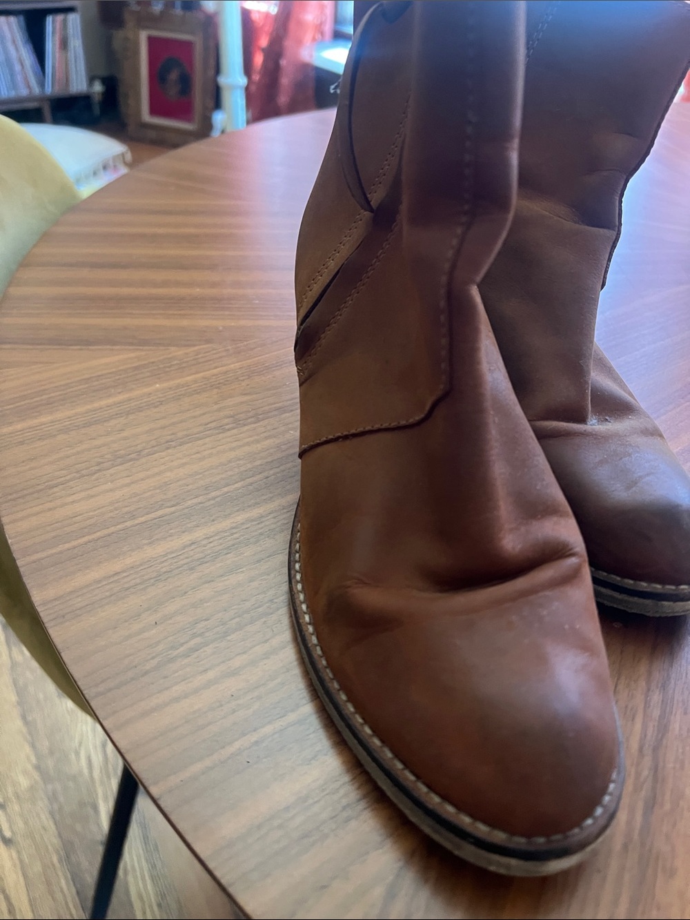 Steve Madden Brown Leather Ankle Booties